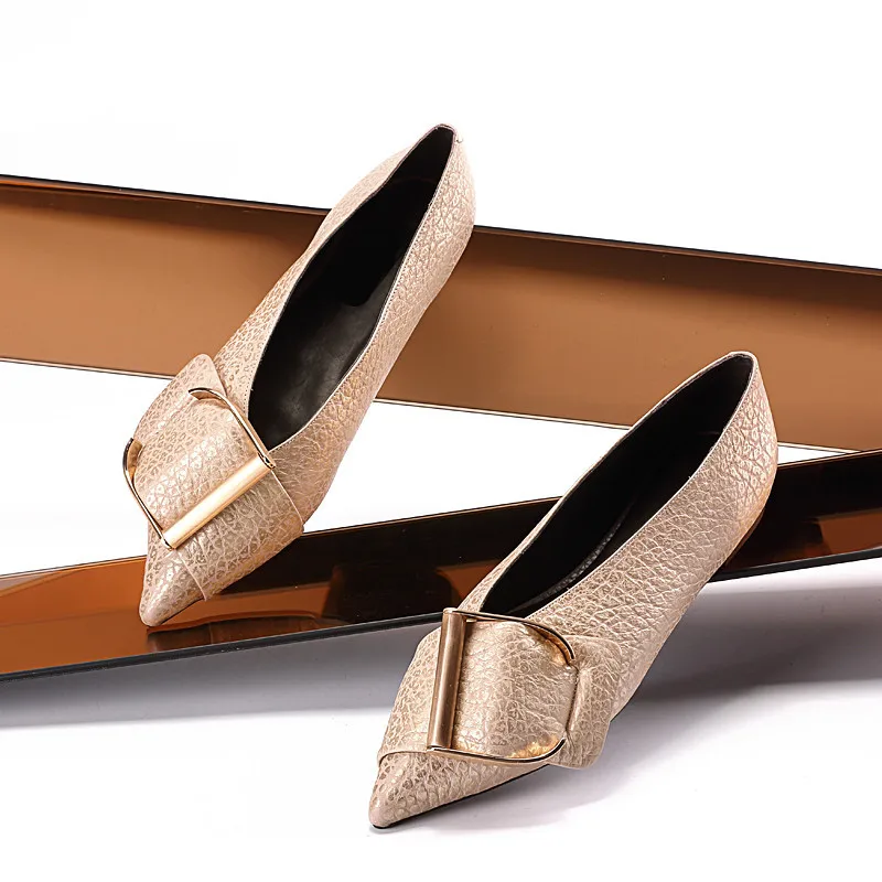 2018 Spring New Style Crocodile Pattern Shoes Women's Pointed Toe Metal Buckle Fashion Sexy Low-Cut Low Top WOMEN'S Flat Shoes F
2018 Spring New Style Crocodile Pattern Shoes Women's Pointed Toe Metal Buckle Fashion Sexy Low-Cut Low Top WOMEN'S Flat Shoes F