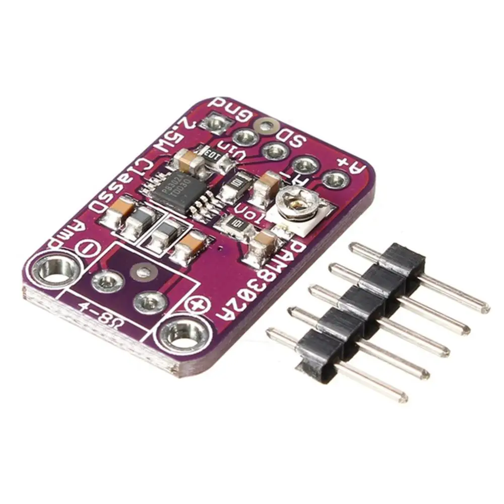 PAM8302 2.5W Class D Single Channel Solo Audio Amplifier Board Amp Module Development Tools For Arduino
PAM8302 2.5W Class D Single Channel Solo Audio Amplifier Board Amp Module Development Tools For Arduino
