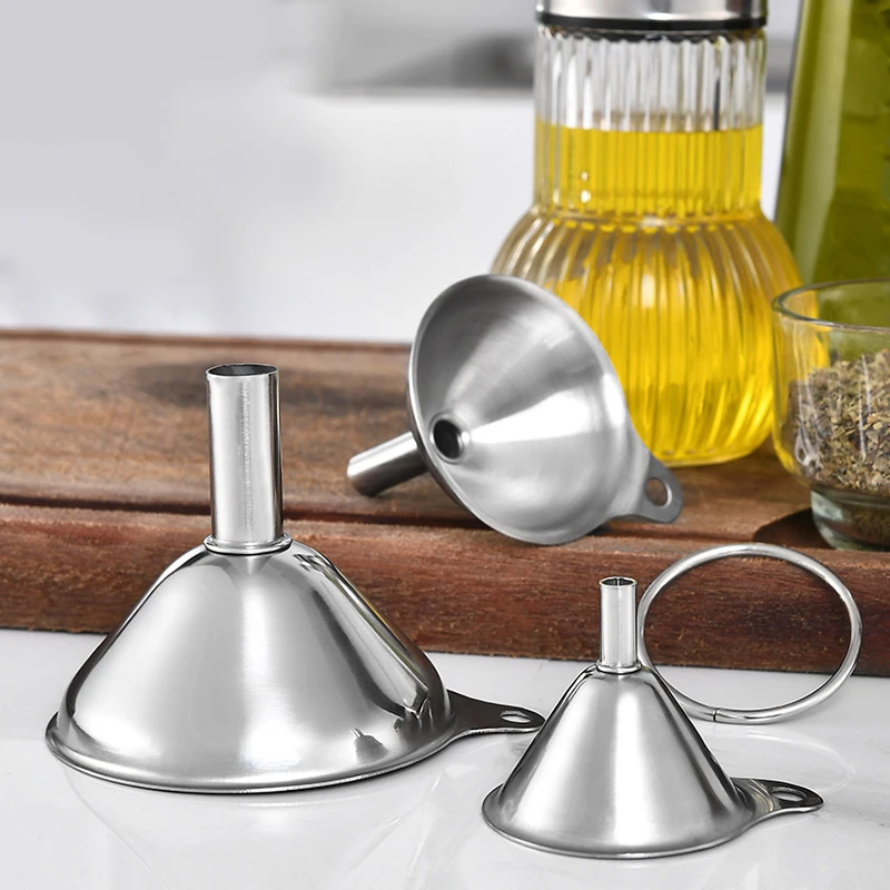 3Pcs/Set Kitchen Funnel Stainless Steel Filling Hip Flask Beer Liquid Oil Tools Spices Wine Flask Filter Funnels Mouth Funnels
3Pcs/Set Kitchen Funnel Stainless Steel Filling Hip Flask Beer Liquid Oil Tools Spices Wine Flask Filter Funnels Mouth Funnels
