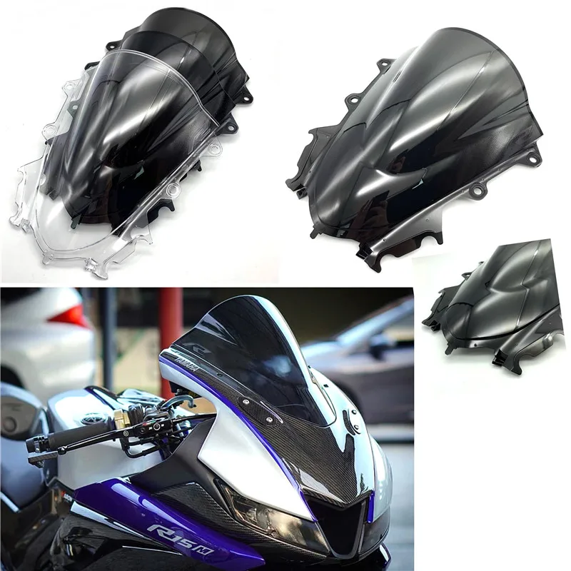Motorcycle Sport Windshield WindScreen Deflector Visor Viser For YAMAHA YZF-R15 V3.0 2017 2018 YZF R15 V3 17'-18' Double Bubble
Motorcycle Sport Windshield WindScreen Deflector Visor Viser For YAMAHA YZF-R15 V3.0 2017 2018 YZF R15 V3 17'-18' Double Bubble