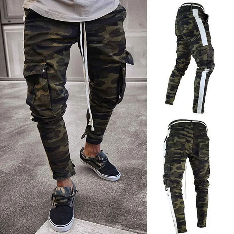 2019 New Men Multi-pocket Fashion Patchwork Elastic Slim Feet Jeans Ribbon Army-green Camouflage Cotton Pants Male Streetwear
2019 New Men Multi-pocket Fashion Patchwork Elastic Slim Feet Jeans Ribbon Army-green Camouflage Cotton Pants Male Streetwear