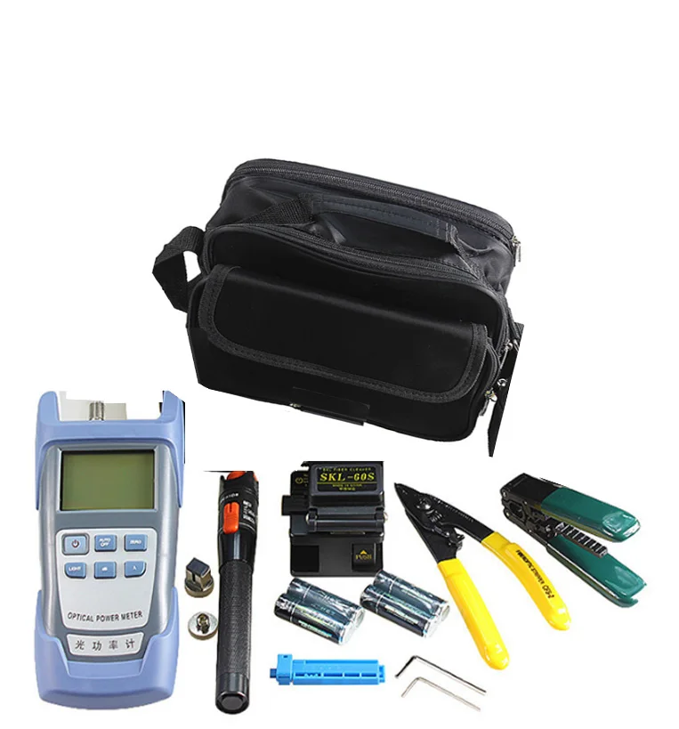 Hot sale iber Optic FTTx ToolKits 6 In 1 Optical Fiber Fiber Cleaver SKL-8A/ Strippers Optical Power Meter 1mW/ VFL 10mW,ocator
Hot sale iber Optic FTTx ToolKits 6 In 1 Optical Fiber Fiber Cleaver SKL-8A/ Strippers Optical Power Meter 1mW/ VFL 10mW,ocator