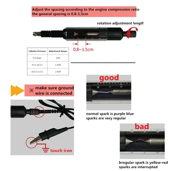 Adjustable Car Spark Range Test Tester Wires Coils Diagnostic Tool Coil Ignition System Tester Repair Tools
Adjustable Car Spark Range Test Tester Wires Coils Diagnostic Tool Coil Ignition System Tester Repair Tools