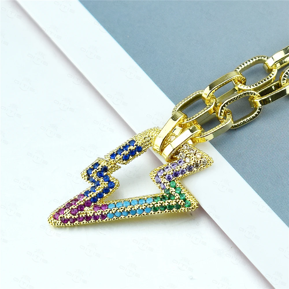 Newest Lightning Shaped Fashion Can Open Pendant Necklace with Rainbow AAA Zircon Jewelry Chunky Chain Necklace for Party Gift
Newest Lightning Shaped Fashion Can Open Pendant Necklace with Rainbow AAA Zircon Jewelry Chunky Chain Necklace for Party Gift