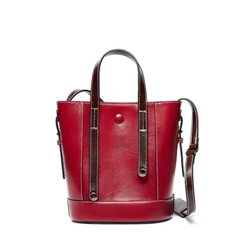 Vintage Genuine Leather Bags for Women Small Bucket Handbags Women's Tote bag Ladies Shoulder Bag Bolsos 2020 Winter Bag Women
Vintage Genuine Leather Bags for Women Small Bucket Handbags Women's Tote bag Ladies Shoulder Bag Bolsos 2020 Winter Bag Women