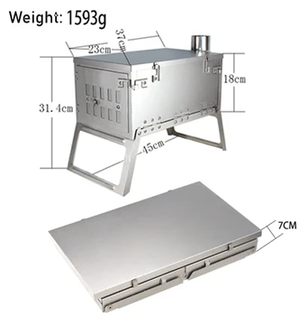 Titanium TC4 Foldable Wood Heating Stove 1.6KG Portable for Outdoors No-plating Anti-corrosion with Vent tube
Titanium TC4 Foldable Wood Heating Stove 1.6KG Portable for Outdoors No-plating Anti-corrosion with Vent tube