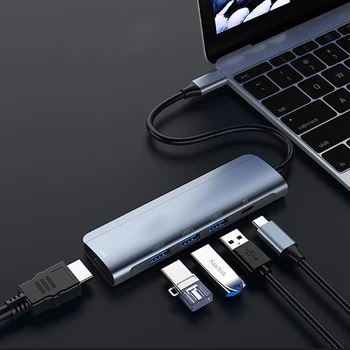 USB C HDMI Cable Type C to HDMI HUB Adapter USB-C Converter Type-C HUB USB3.0 PD 87W Charge for MacBook Huawei Mate 30 Pro
USB C HDMI Cable Type C to HDMI HUB Adapter USB-C Converter Type-C HUB USB3.0 PD 87W Charge for MacBook Huawei Mate 30 Pro