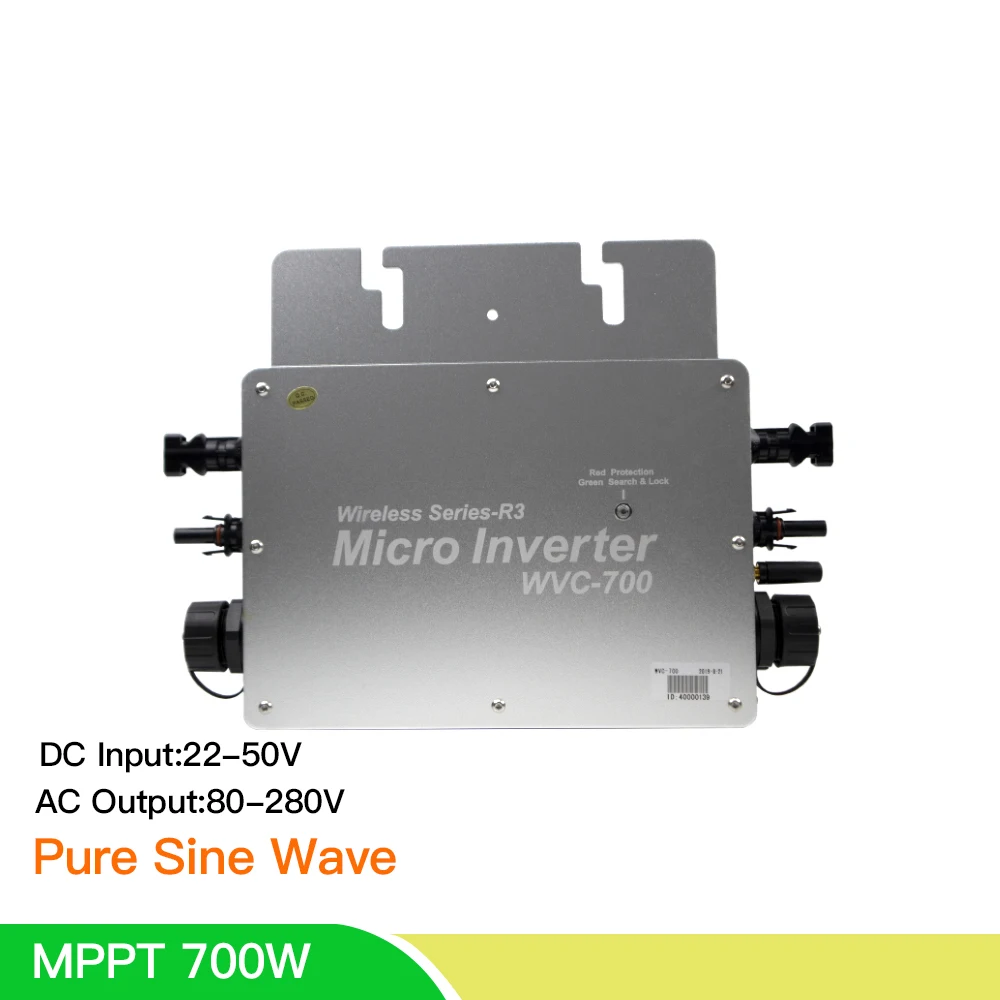 High Quality 700W MPPT Solar Inverter Pure Sine Wave On Grid Tie Inverter 24/36/48VDC to 110/220V Auto Match for Home Inversor
High Quality 700W MPPT Solar Inverter Pure Sine Wave On Grid Tie Inverter 24/36/48VDC to 110/220V Auto Match for Home Inversor