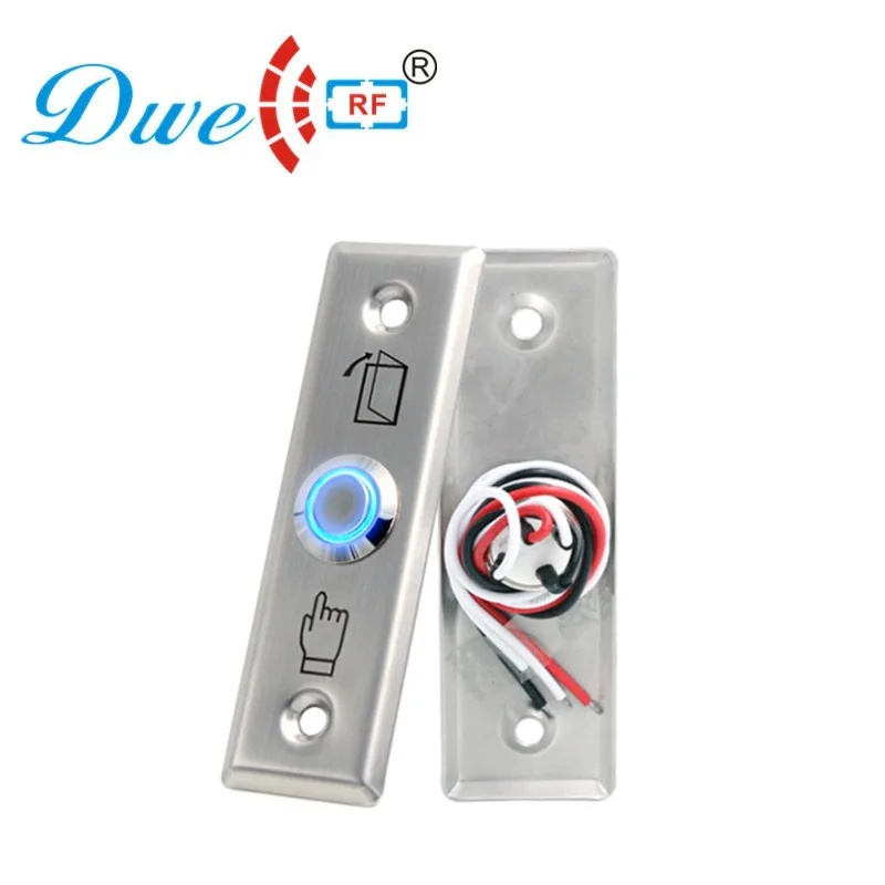 

DWE CC RF control access steel exit button with blue color led light 12V with no nc com