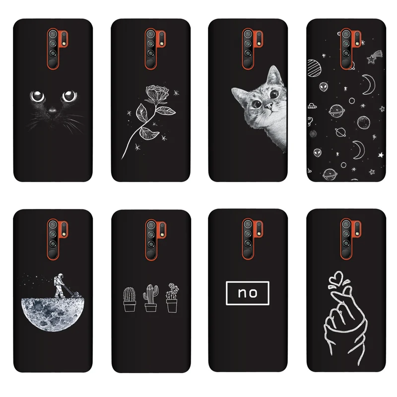 Мягкий силиконовый чехол 6 53 дюйма для Xiaomi Poco M2 перезаряженный с рисунком цветов