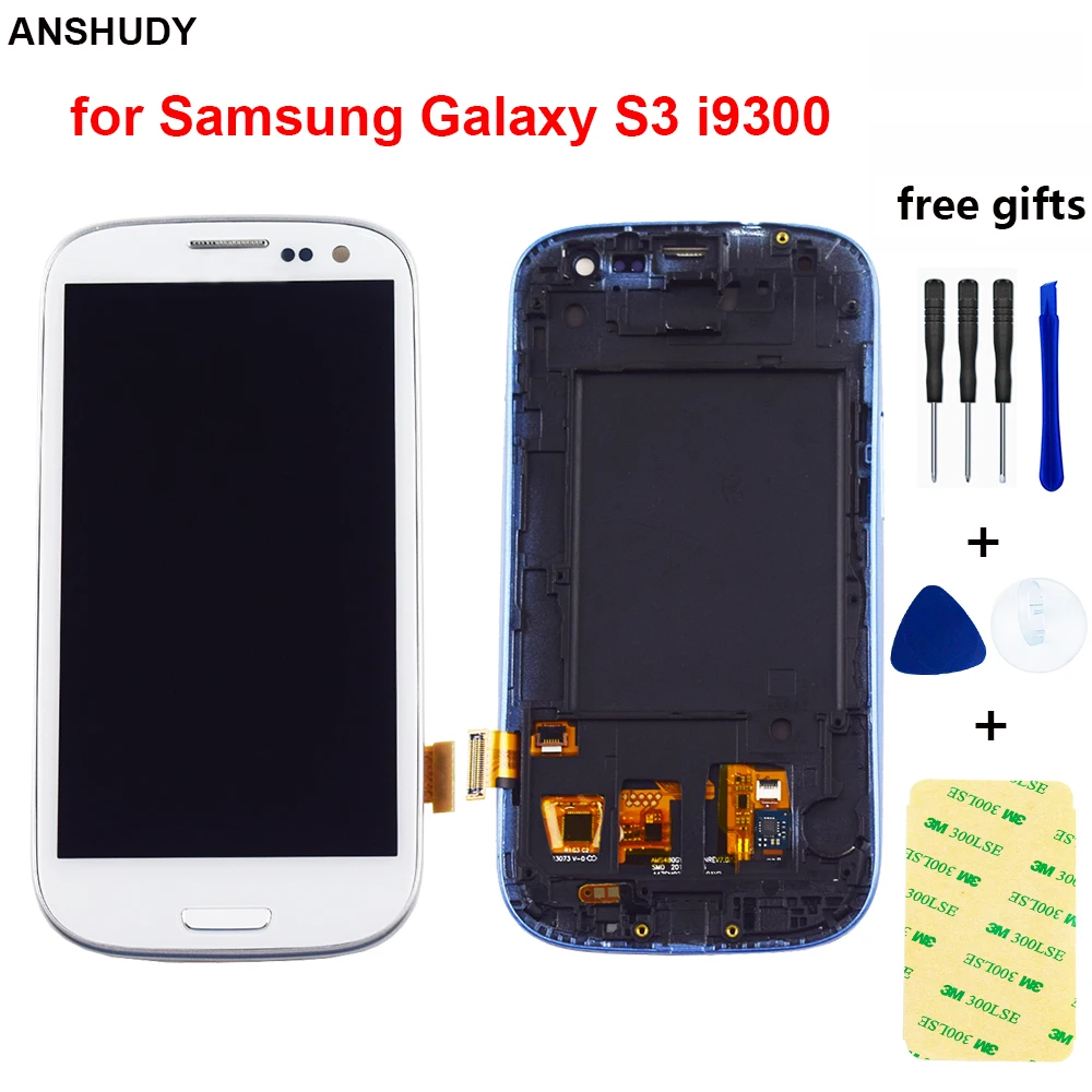 Для samsung Galaxy S3 Neo Lcd кодирующий преобразователь сенсорного экрана в сборе рамка