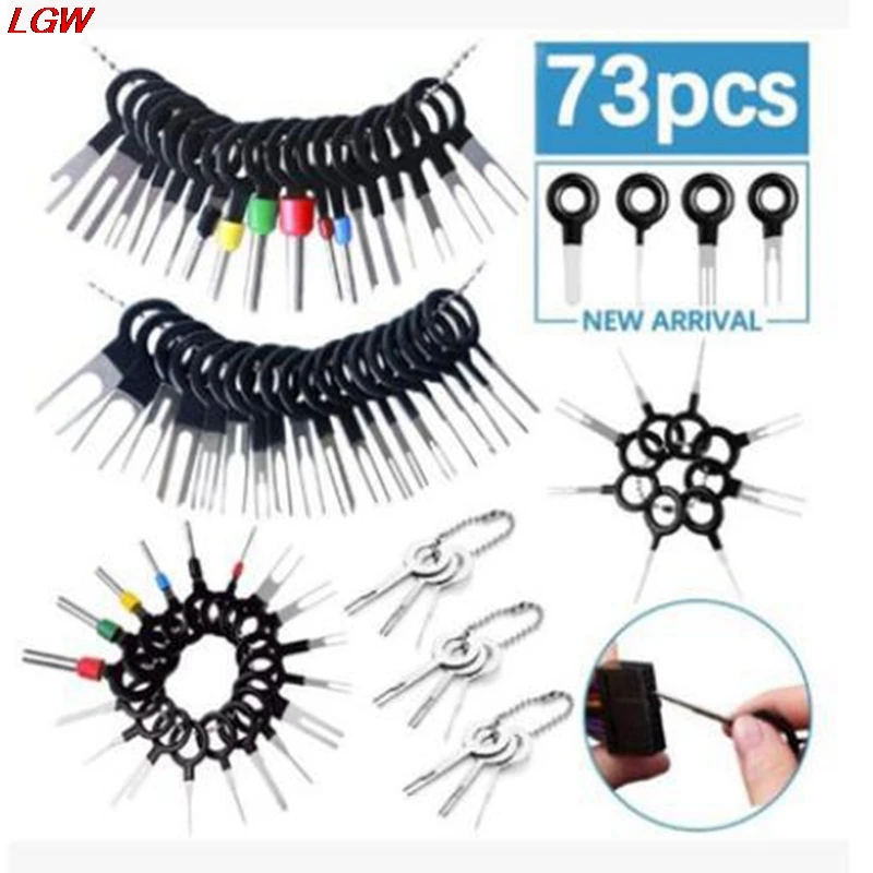 73pcs Car plug terminal removal tool Needle picking harness terminal Needle picking and retracting device terminal ejector kit
73pcs Car plug terminal removal tool Needle picking harness terminal Needle picking and retracting device terminal ejector kit