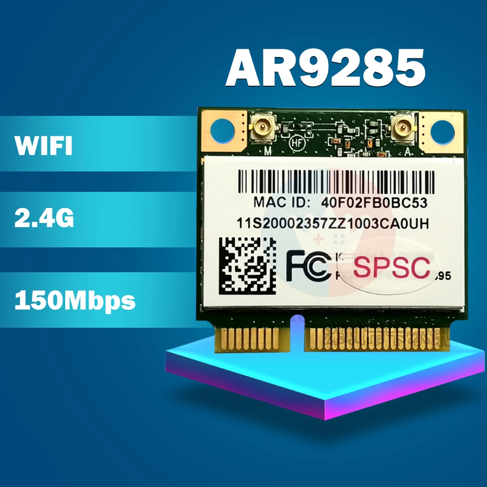 Фото Беспроводная карта Wi-Fi Atheros AR5B95 AR9285 9285 802.11b/g/n 150 Мбит/с Half Mini PCI-E для V460 G460 B560 Z460 Z560 Y460
