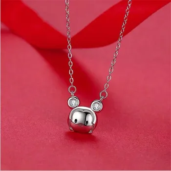 New Fashion Cartoon Mouse 925 Sterling Silver Jewelry Personality Transport Crystal Exquisite Animal Necklaces H20
New Fashion Cartoon Mouse 925 Sterling Silver Jewelry Personality Transport Crystal Exquisite Animal Necklaces H20