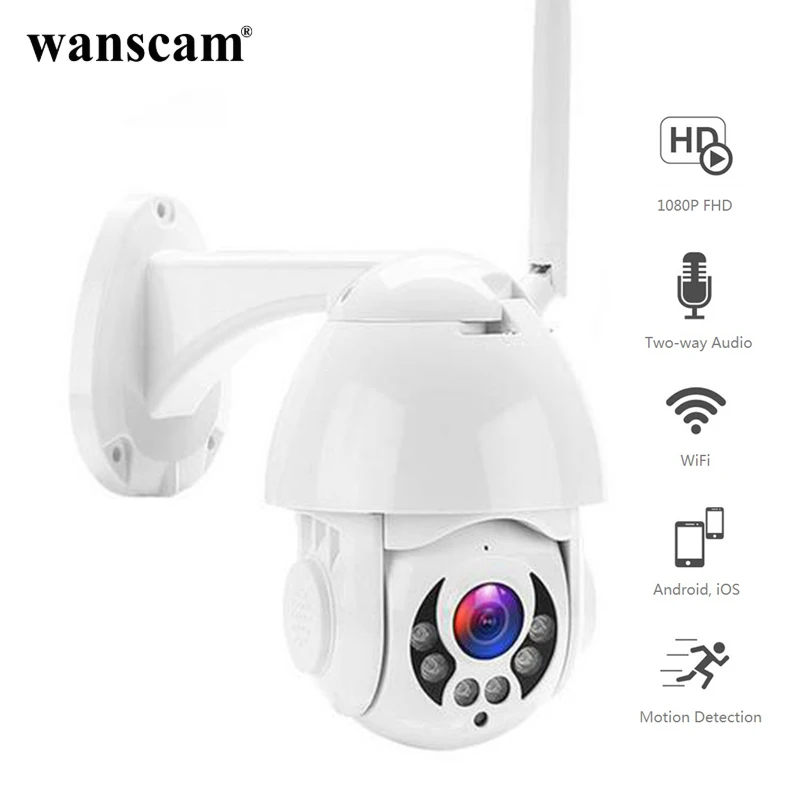 Wanscam 1080P FHD Wireless PTZ WiFi IP Camera 4X Zoom Motion Detection Auto-Tracking Outdoor Waterproof Night Vision IR TF Card
Wanscam 1080P FHD Wireless PTZ WiFi IP Camera 4X Zoom Motion Detection Auto-Tracking Outdoor Waterproof Night Vision IR TF Card
