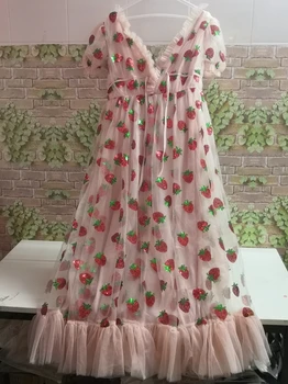 pink strawberry dress woman 2020 long dresses 
pink strawberry dress woman 2020 long dresses