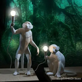 Modern Resin Black White Monkey Pendant Light for Living Room Lamps Art Parlor Study Room Led Lights Lustre with E27 Led Bulb AC
Modern Resin Black White Monkey Pendant Light for Living Room Lamps Art Parlor Study Room Led Lights Lustre with E27 Led Bulb AC