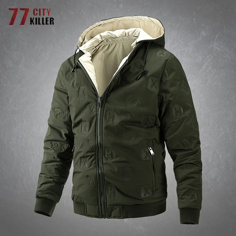 New Letter Printed Hooded Parkas Double-sided Jackets Mens Autumn Winter Casual Solid Color Multi-pocket Waterproof Coats Male
New Letter Printed Hooded Parkas Double-sided Jackets Mens Autumn Winter Casual Solid Color Multi-pocket Waterproof Coats Male