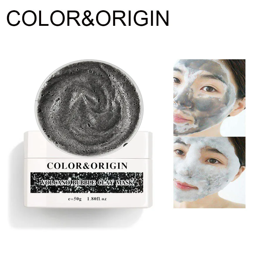Фото Color&ampOrigin Valcano Bubble Clay Mask Carbonated Deep Cleansing Facial Collagen Brightening Shrink Pore Skin Acne Treatment | Красота и