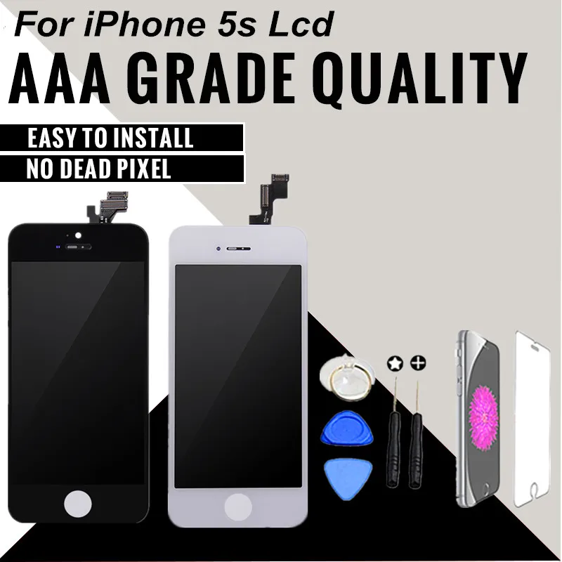 Quality AAA +++ W/B Display For iPhone 5S LCD display with 3D Touch Digitizer Assembly Replacement Great Package Free Shipping
Quality AAA +++ W/B Display For iPhone 5S LCD display with 3D Touch Digitizer Assembly Replacement Great Package Free Shipping