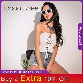 Jocoo Jolee Sexy Lace Hollow out Women Crop Tops Summer Club&High Street Wearing Criss Cross Lace Women Beach Tops 2018 New
Jocoo Jolee Sexy Lace Hollow out Women Crop Tops Summer Club&High Street Wearing Criss Cross Lace Women Beach Tops 2018 New