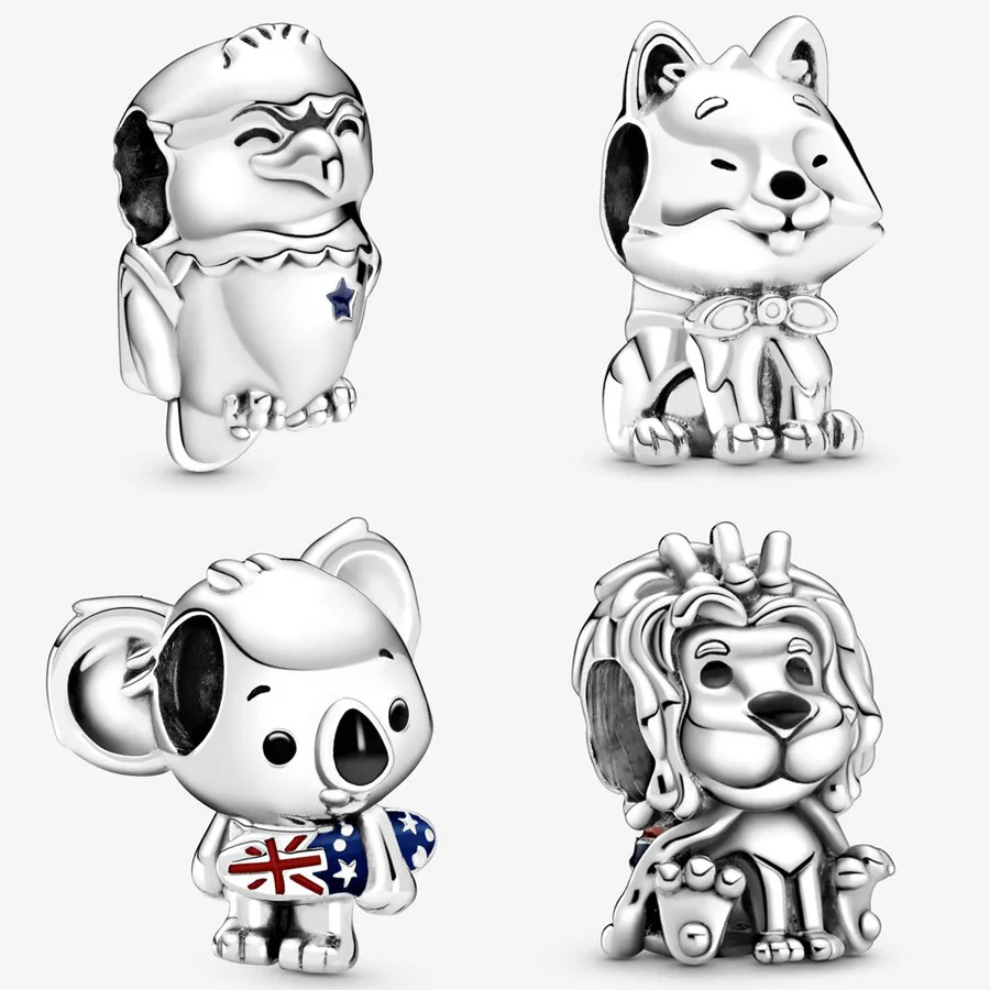 New 925 Sterling Silver American Bald & Surfing Koala Charm Fit Pandora Bracelet Union Jack Lio Akita Inu Dog Bead DIY Jewelry
New 925 Sterling Silver American Bald & Surfing Koala Charm Fit Pandora Bracelet Union Jack Lio Akita Inu Dog Bead DIY Jewelry