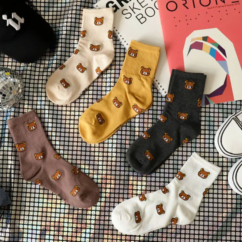 Fashionable Bear Socks 1 Pair Cotton Socksof Cute Cartoon Women's Pure Five Colors of Pure Cotton Female Socks Cotton Socks
Fashionable Bear Socks 1 Pair Cotton Socksof Cute Cartoon Women's Pure Five Colors of Pure Cotton Female Socks Cotton Socks