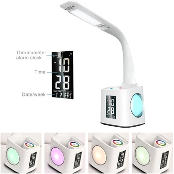 1PC LED Desk Lamp with USB Charging Port Night Lamp Alarm Clock Thermometer Calendar 3-Level Dimmer Table Lamp for Study Read
1PC LED Desk Lamp with USB Charging Port Night Lamp Alarm Clock Thermometer Calendar 3-Level Dimmer Table Lamp for Study Read