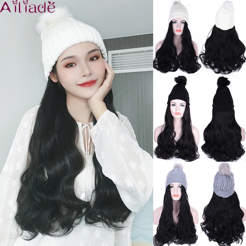 AILIADE Fashion Women Knitted Cap Wig Straight Long Hair Big Wavy Curly Hair Extensions Girls New Design Simulation Hair 
AILIADE Fashion Women Knitted Cap Wig Straight Long Hair Big Wavy Curly Hair Extensions Girls New Design Simulation Hair