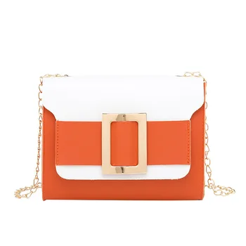 2020 New Style Contrasting Color Large Pin Buckle Women's Square Sling Bag Shoulder Cross-Body Small Bag Sweet Lady Phone Bag
2020 New Style Contrasting Color Large Pin Buckle Women's Square Sling Bag Shoulder Cross-Body Small Bag Sweet Lady Phone Bag
