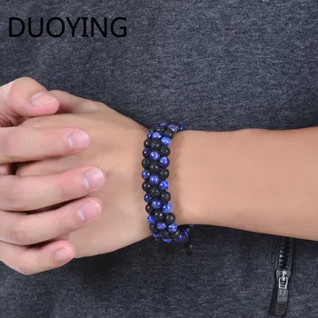 Healing Energy Lapis lazuli Lava Rock Stone Beads Bracelet Natural Stone Beads Bracelet Essential Oil Braided Rope Bracelets Men 
Healing Energy Lapis lazuli Lava Rock Stone Beads Bracelet Natural Stone Beads Bracelet Essential Oil Braided Rope Bracelets Men