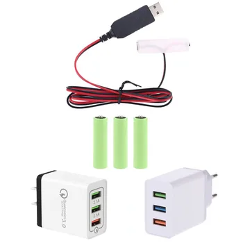 LR03 AAA Or LR6 AA Battery Eliminator USB Power Supply Cable Replace 1 to 4pcs Battery For Electric Toy Flashlight Clock LED
LR03 AAA Or LR6 AA Battery Eliminator USB Power Supply Cable Replace 1 to 4pcs Battery For Electric Toy Flashlight Clock LED