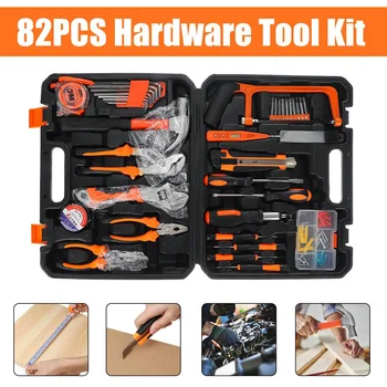 82PCS General Household Repair Tool Kit with Toolbox Storage Case Socket Ratchet Wrench Screwdriver Hand Tool Set
82PCS General Household Repair Tool Kit with Toolbox Storage Case Socket Ratchet Wrench Screwdriver Hand Tool Set