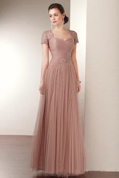 Dusty Rose Mother of the Bride Dresses 2020 Short Sleeves Tulle Appliques Beaded Wedding Guest Women Dress Formal Evening Dress
Dusty Rose Mother of the Bride Dresses 2020 Short Sleeves Tulle Appliques Beaded Wedding Guest Women Dress Formal Evening Dress