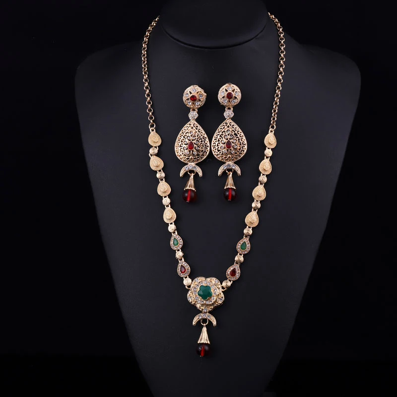 New Morocco Bridal Jewelry Earring Necklace Set Gold Plating Rhinestone Necklaces for Women Arabic Pakistan Caftan Jewelry
New Morocco Bridal Jewelry Earring Necklace Set Gold Plating Rhinestone Necklaces for Women Arabic Pakistan Caftan Jewelry