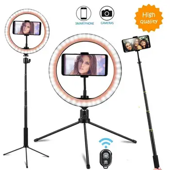 Dimmable Photography LED 10"26cm Selfie Ring Light Youtube Video Live Photo Studio Ring lamp with USB Plug Phone Stand Tripod
Dimmable Photography LED 10"26cm Selfie Ring Light Youtube Video Live Photo Studio Ring lamp with USB Plug Phone Stand Tripod
