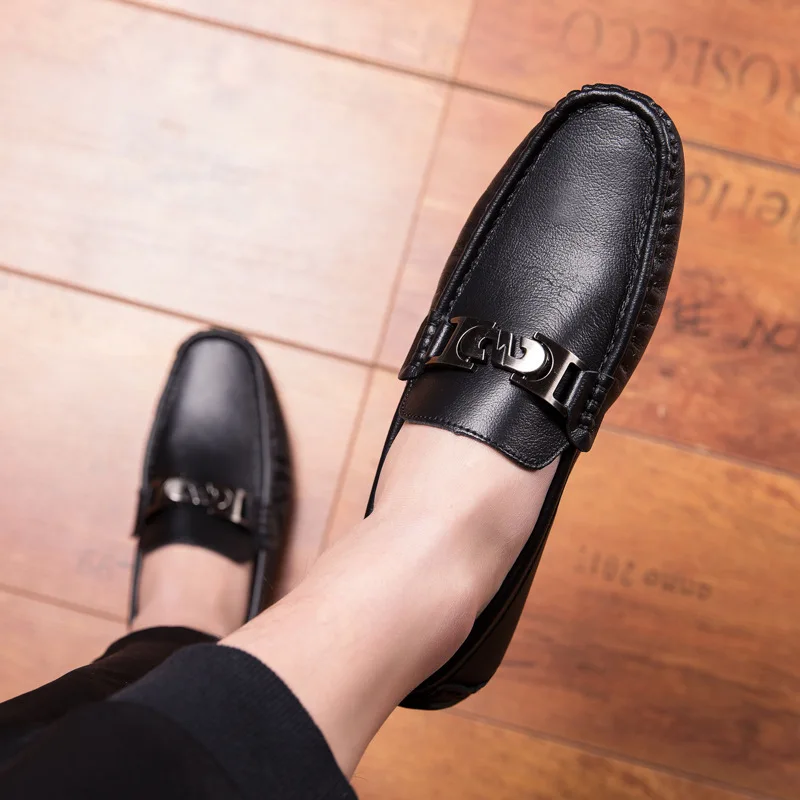 Head Layer Cowhide Leisure Time Male Shoe Black Genuine Leather Doug Shoe Concise All-match Paragraph Set Foot Youth Correct
Head Layer Cowhide Leisure Time Male Shoe Black Genuine Leather Doug Shoe Concise All-match Paragraph Set Foot Youth Correct