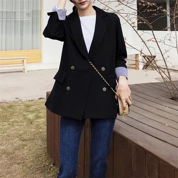 Fashion Women Blazers Jackets Work Office Lady Slim Double Breasted Business Female Blazer Coat Women's suit top 2020 Spring
Fashion Women Blazers Jackets Work Office Lady Slim Double Breasted Business Female Blazer Coat Women's suit top 2020 Spring