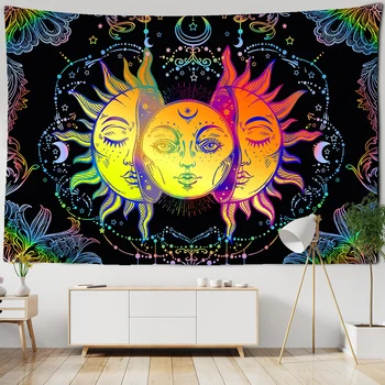 White Black Sun Moon Mandala Tapestry Wall Hanging Witchcraft Wall Tapestry Hippie Wall Carpets Dorm Decor Psychedelic Tapestry
White Black Sun Moon Mandala Tapestry Wall Hanging Witchcraft Wall Tapestry Hippie Wall Carpets Dorm Decor Psychedelic Tapestry