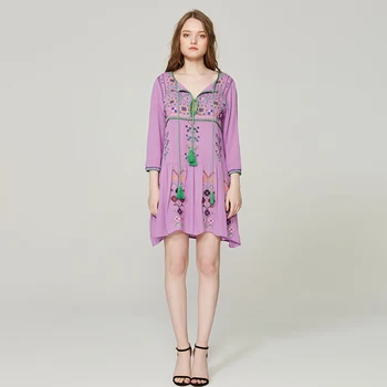 New Bohemian Vintage Folklore Embroidered Vestidos Loose Tassels Three Quarter Boho Cotton Maxi Hippie Dress Gypsy Women
New Bohemian Vintage Folklore Embroidered Vestidos Loose Tassels Three Quarter Boho Cotton Maxi Hippie Dress Gypsy Women