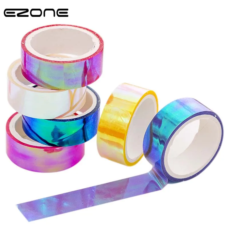 EZONE 1PC Creative Laser Masking Tape Scrapbook Decor Waterproof Masking Tape 6 Colors To Choose Diary Notebook Decoration Tape
EZONE 1PC Creative Laser Masking Tape Scrapbook Decor Waterproof Masking Tape 6 Colors To Choose Diary Notebook Decoration Tape