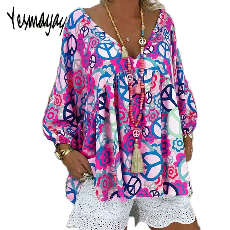 Streetwear Womens Tops And Blouses Plus Size 5XL Blusas Mujer 2019 Summer Blouse Women V-neck Oversize Sexy Vintage Print Shirt
Streetwear Womens Tops And Blouses Plus Size 5XL Blusas Mujer 2019 Summer Blouse Women V-neck Oversize Sexy Vintage Print Shirt