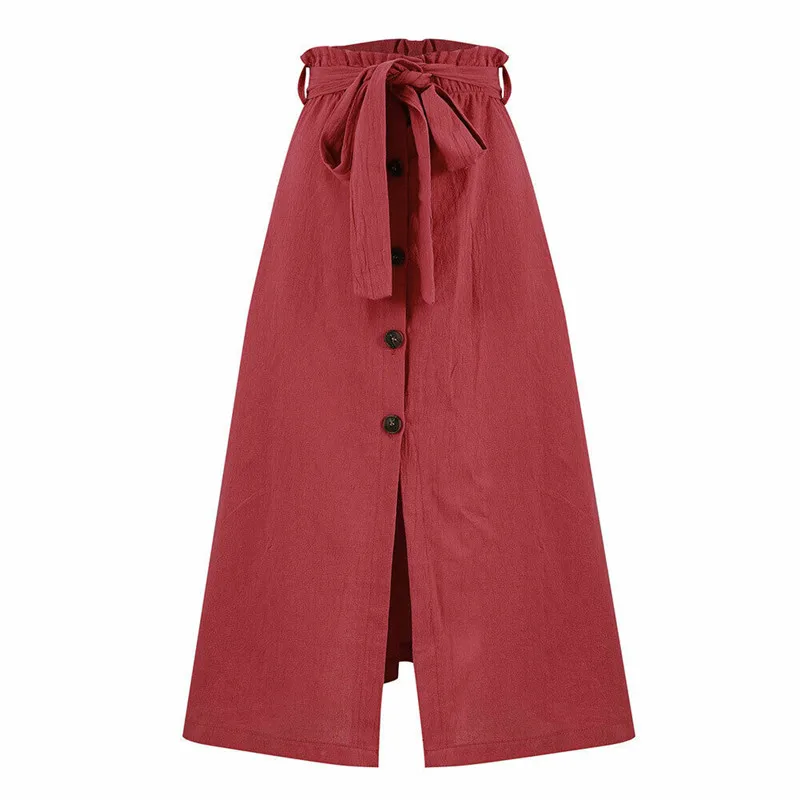 Summer Women Split Skirts Fashion High Waist With Belt Breasted Lacing Up High Cut Mid Calf Skirt Casual Female Clothes Vestidos
Summer Women Split Skirts Fashion High Waist With Belt Breasted Lacing Up High Cut Mid Calf Skirt Casual Female Clothes Vestidos