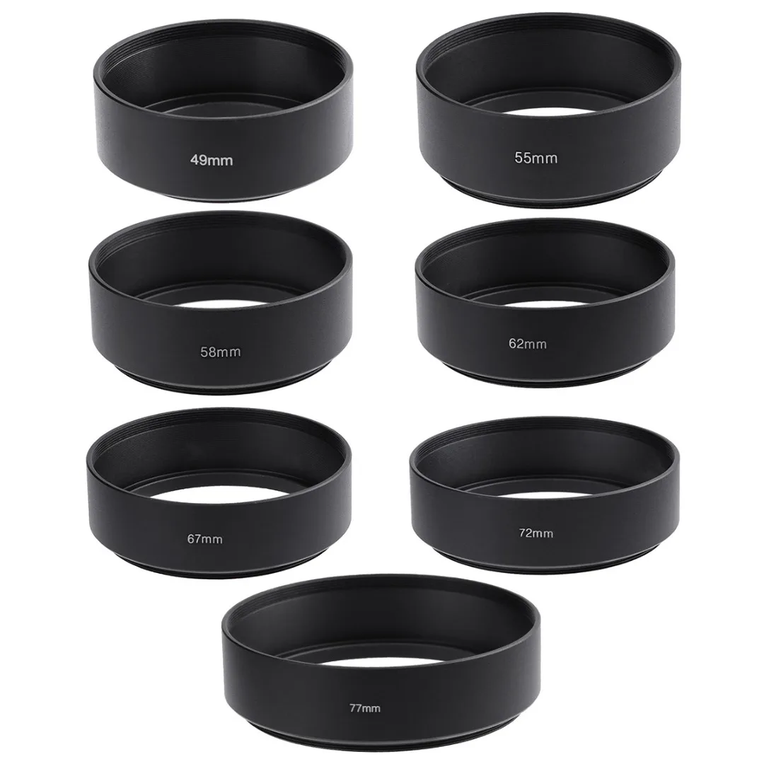 Mayitr 49mm-77mm Standard Metal Lens Hood Black Camera Lens Hoods Screw Mount For Canon Nikon Pentax Sony DSLR Camera
Mayitr 49mm-77mm Standard Metal Lens Hood Black Camera Lens Hoods Screw Mount For Canon Nikon Pentax Sony DSLR Camera