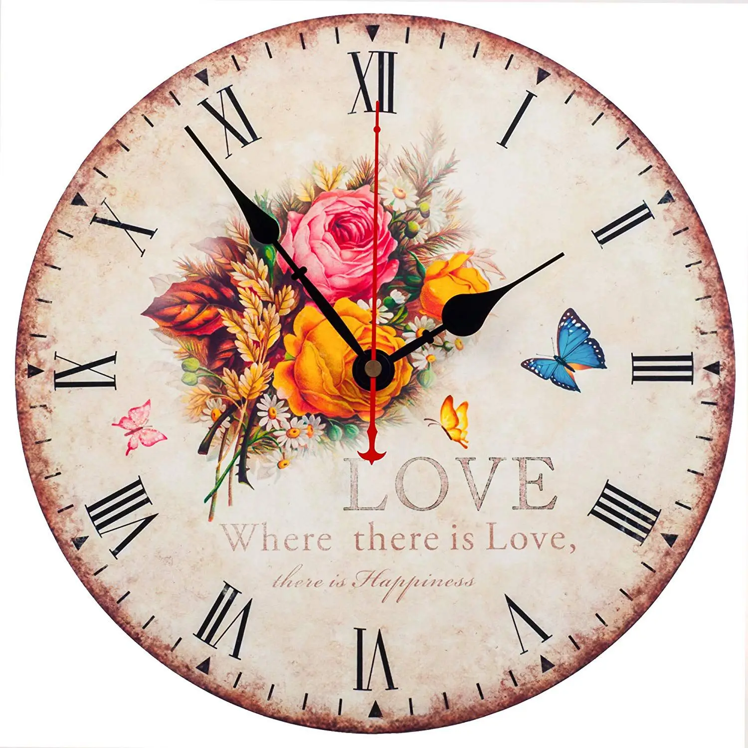 Decorative Wall Clocks Silent Non Ticking Large Round Vintage Rustic Clock for Living Room Kitchen Farm House Cottage bedroom
Decorative Wall Clocks Silent Non Ticking Large Round Vintage Rustic Clock for Living Room Kitchen Farm House Cottage bedroom