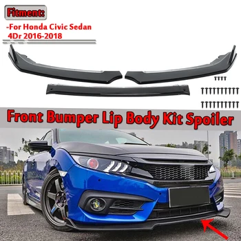 3Pcs New Car Front Lip Chin Bumper Spoiler Splitters Body Kit For Honda For Civic Sedan 4Dr 2016-2018 Carbon Look / Bright Black
3Pcs New Car Front Lip Chin Bumper Spoiler Splitters Body Kit For Honda For Civic Sedan 4Dr 2016-2018 Carbon Look / Bright Black
