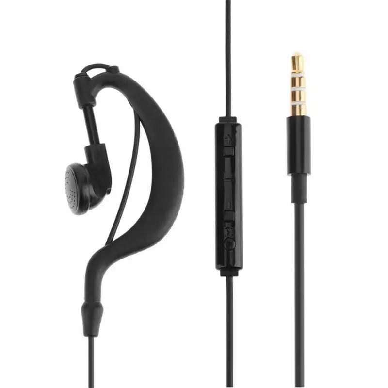 

3.5mm Single In-Ear Earphone Excellent Stereo Hd Sound Surround Sports Devices With Mic Hands-free Call For Wired Earbud