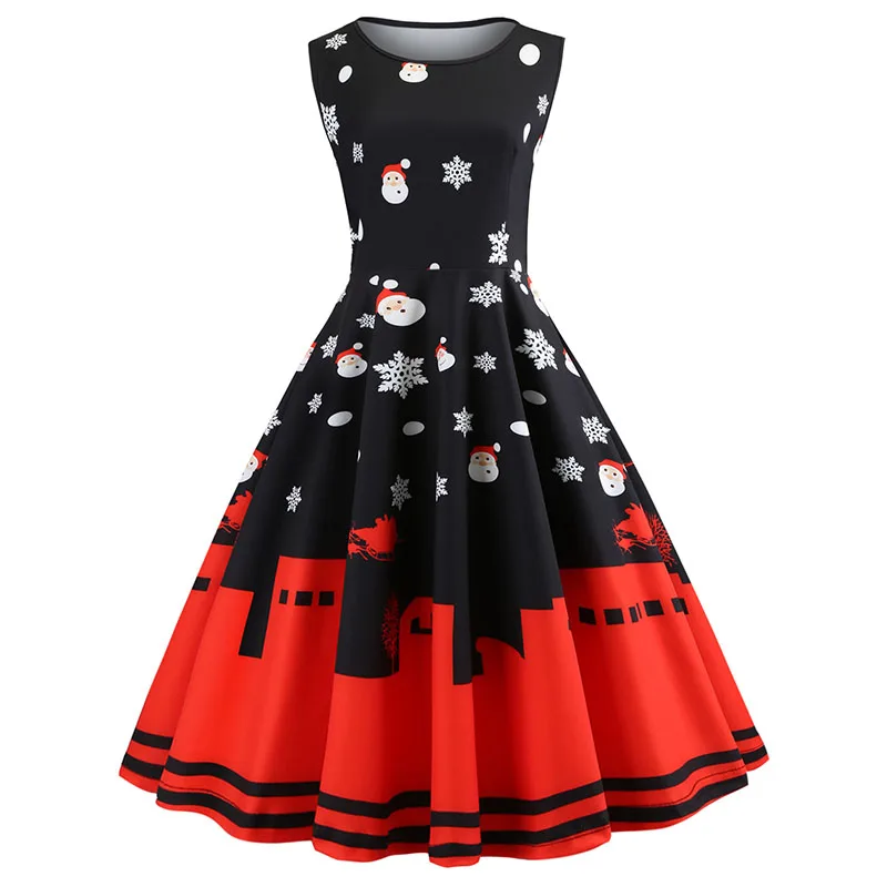 Christmas Dress Women Vintage Elegant Printed Winter Casual Midi Dress O Neck Sexy Party Dresses Swing Robe Vestidos Plus Size
Christmas Dress Women Vintage Elegant Printed Winter Casual Midi Dress O Neck Sexy Party Dresses Swing Robe Vestidos Plus Size