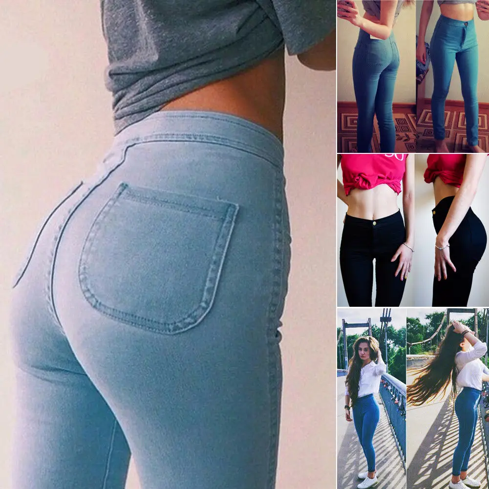 Basic Style Women's Pencil Stretch Denim Skinny Slim Jeans Pants High Waist Black Jeans Size S- XL Trousers
Basic Style Women's Pencil Stretch Denim Skinny Slim Jeans Pants High Waist Black Jeans Size S- XL Trousers