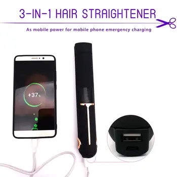 3-IN-1Mini Cordless Hair Straightener USB Recharging Curler Fast Heating 3D Floating Board LED Display Hair Flat Iron Power Bank
3-IN-1Mini Cordless Hair Straightener USB Recharging Curler Fast Heating 3D Floating Board LED Display Hair Flat Iron Power Bank